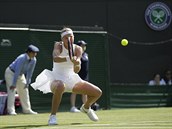 Petra Kvitová v prvním kole Wimbledonu.