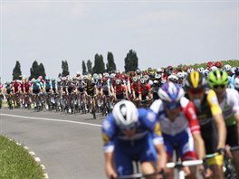 Momentka z vodn etapy 105. ronku vhlasn Tour de France