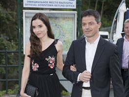 Jan Klaus s přítelkyní Lucií (Karlovy Vary, 30. června.2018)