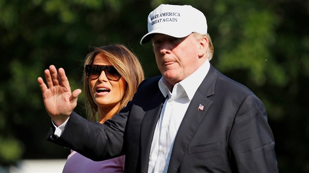 Americký prezident Donald Trump s manželkou Melanií (1. července 2018)