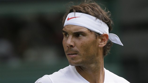 Rafael Nadal v osmifinle Wimbledonu.
