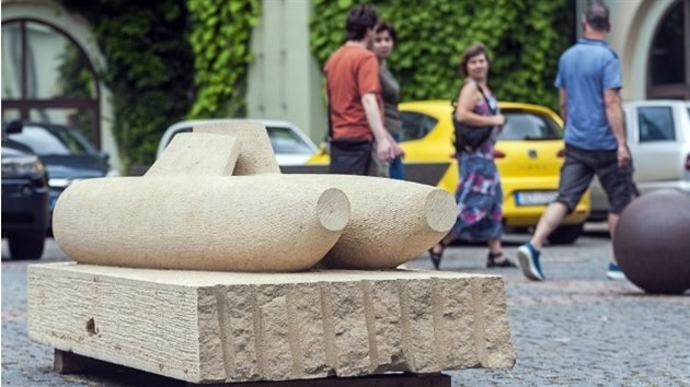 Dlo Triton od vtvarnka Jaroslava Kolka v Olomouci na festivalu Sculpture Line v roce 2018.