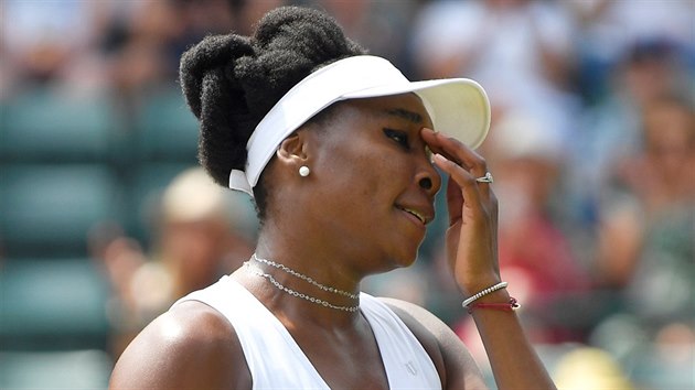 Nikterak naden. Reakce americk tenistky Venus Williamsov bhem druhho kola Wimbledonu.