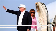 Americký prezident Donald Trump s manželkou Melanií (3. července 2018)