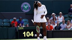 Serena Williamsová ve t�etím kole Wimbledonu.