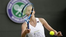 Karolína Plíková v osmifinále Wimbledonu.
