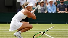 Nizozemská tenistka Kiki Bertensová slaví životní postup do čtvrtfinále...