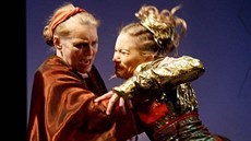 Emma erná a Helena Dvoáková v pedstavení Faidra v Divadle v Dlouhé (2007)