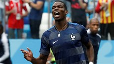 Francouzský záloník Paul Pogba ped tvrtfinálovým utkáním mistrovství svta...