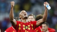 ÚLEVA. Belgický obránce Vincent Kompany po vítězství nad Brazílií ve...