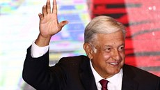 Andres Manuel Lopez Obrador pi setkání se svými píznivci