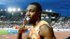 Noah Lyles z USA si na mítinku v Lausanne dob�hl pro triumf na trati 200 metr�.