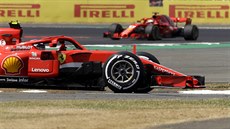 Kimi Räikkönen během kvalifikace na Velkou cenu Británie