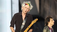 Keith Richards na koncertu Rolling Stones v praských Letanech 4. ervence 2018