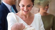 Vévodkyně Kate a princ Louis na křtinách (Londýn, 9. července 2018)