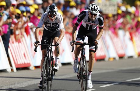 Chris Froome (vlevo) a Tom Dumoulin, archivní foto