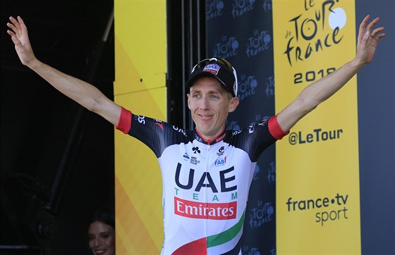 Spokojený Dan Martin po vítzství v esté etap Tour de France.