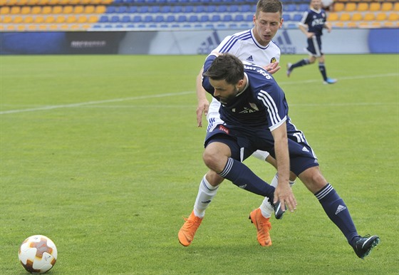 Momentka z pátelského utkání mezi FC Vysoina Jihlava a SFK Vrchovina.