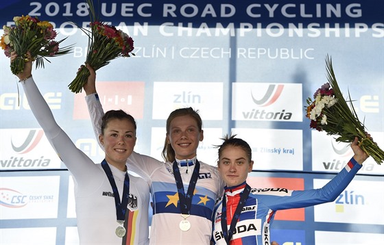 Medailistky z asovky na mistrovství Evropy v silniní cyklistice do 23 let:...