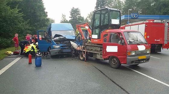 Nehoda se stala po páté hodině odpolední na začátku katastru Lázní Bohdaneč.