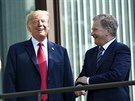 Americký prezident Donald Trump a finský prezident Sauli Niinistö (16. července...
