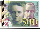 V roce 1995 se manelé Curiovi objevili na francouzských bankovkách.