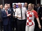 Promáená chorvatská prezidentka Kolinda Grabarová Kitaroviová v chorvatské...
