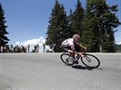 Francouzský cyklista Julian Alaphillipe ve sjezdu z horské prémie na Tour de...