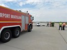 Na letiti v Bratislav pistál eský pilot s malým soukromým letadlem bez...