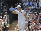 Jihoafrian Kevin Anderson je po 11 utkáních Rogera Federera na Wimbledonu...