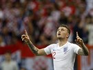 Anglický záloník Kieran Trippier se raduje ze svého gólu v semifinálovém...