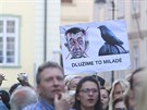 Demonstrace ped Poslaneckou snmovnou proti vlád podporované komunisty (11....