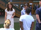 Vévodkyn Meghan a Kate vyrazily fandit na Wimbledon