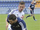 Momentka z ptelskho utkn mezi FC Vysoina Jihlava a SFK Vrchovina.