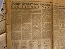 Moskevská Pravda z 30. ervence 1968 s dopisem 99 pragovák a jejich podpisy