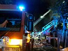 Pi noním poáru stechy dvoupodlaního domu v centru Brna hasii vyhlásili...