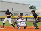 Momentka z utkání eských baseballist proti Tchaj-wanu.