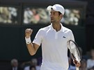 Dalí získaný fiftýn. Srbský tenista Novak Djokovi zaal finále Wimbledonu...