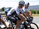 Britský cyklista Chris Froome (uprosted) bhem 6. etapy Tour de France.