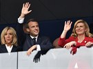 Finále MS si nenechal ujít ani francouzský prezident Emmanuel Macron se enou...