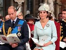 Princ William a vévodkyn Kate na bohoslub k 100. výroí RAF (Londýn, 10....