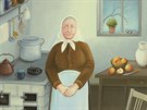Obraz Babika v kuchyni od Ivy Hüttnerové