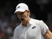 Radost Kevina Andersona v semifinle Wimbledonu.