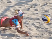 Plážová volejbalistka Markéta Nausch Sluková na mistrovství Evropy.