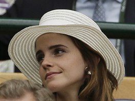Wimbledonský zápas si nenechala ujít ani herečka Emma Watsonová.