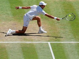 pikov atlet. Srbsk tenista Novak Djokovi dobhl ve finle Wimbledonu...