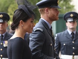 Vévodkyn Meghan a princ Harry (Londýn, 10. ervence 2018)