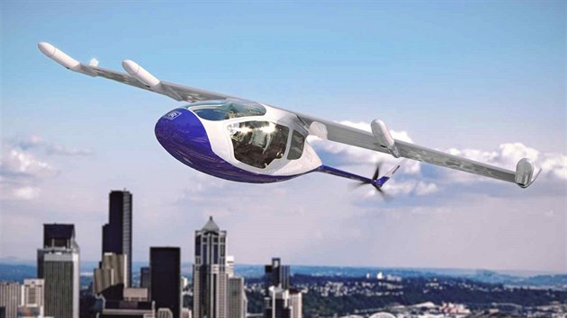 Koncept létajícího taxi EVTOL automobilky Rolls-Royce. Elektřinou poháněný stroj by měl uvézt pět pasažérů.