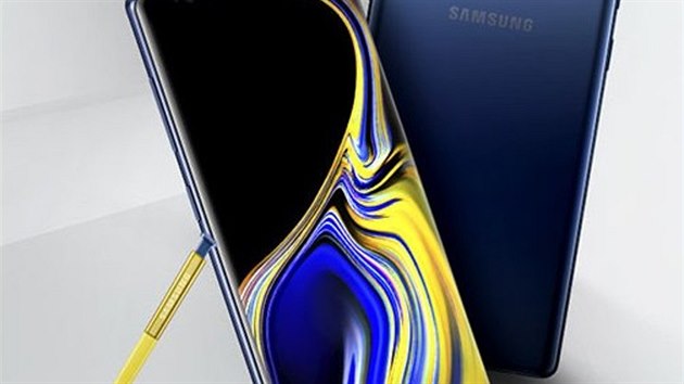 Samsung Galaxy Note 9 na uniklm oficilnm renderu