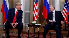 Donald Trump a Vladimir Putin bhem setkání v Helsinkách (16. ervence 2018)